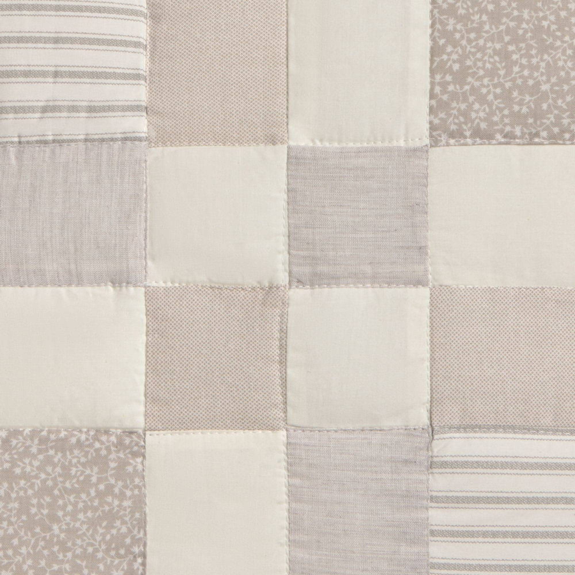 Funda de cuadrante algodón 180 hilos patchwork Gropat color gris piedra 100% Algodón