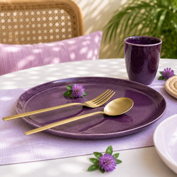 Lot de 6 grandes assiettes, TERRA