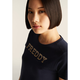 Vestito in jersey con perline dorate