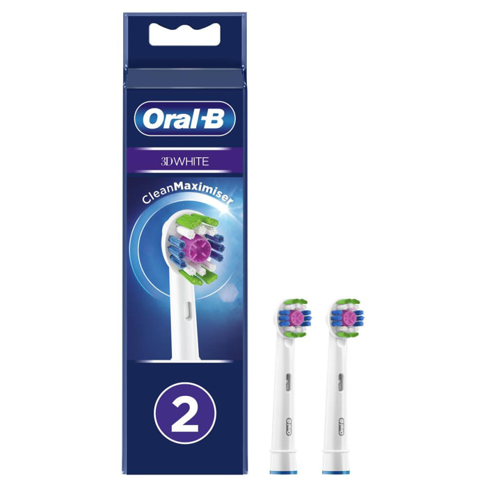 Oral-B 3D White Avec CleanMaximiser, 2 Brossettes