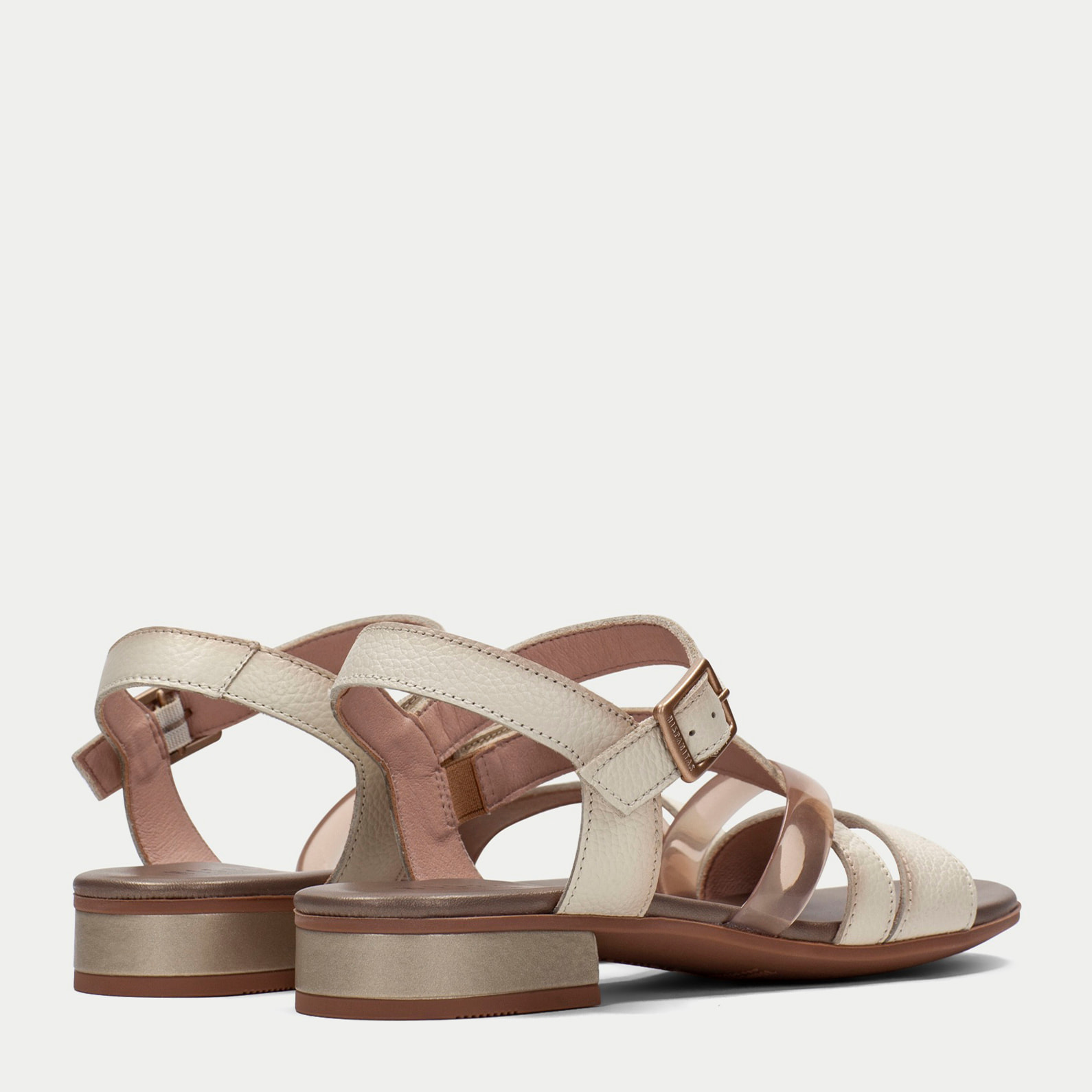 Sandalia Plana Lena Crema 2,5 cm