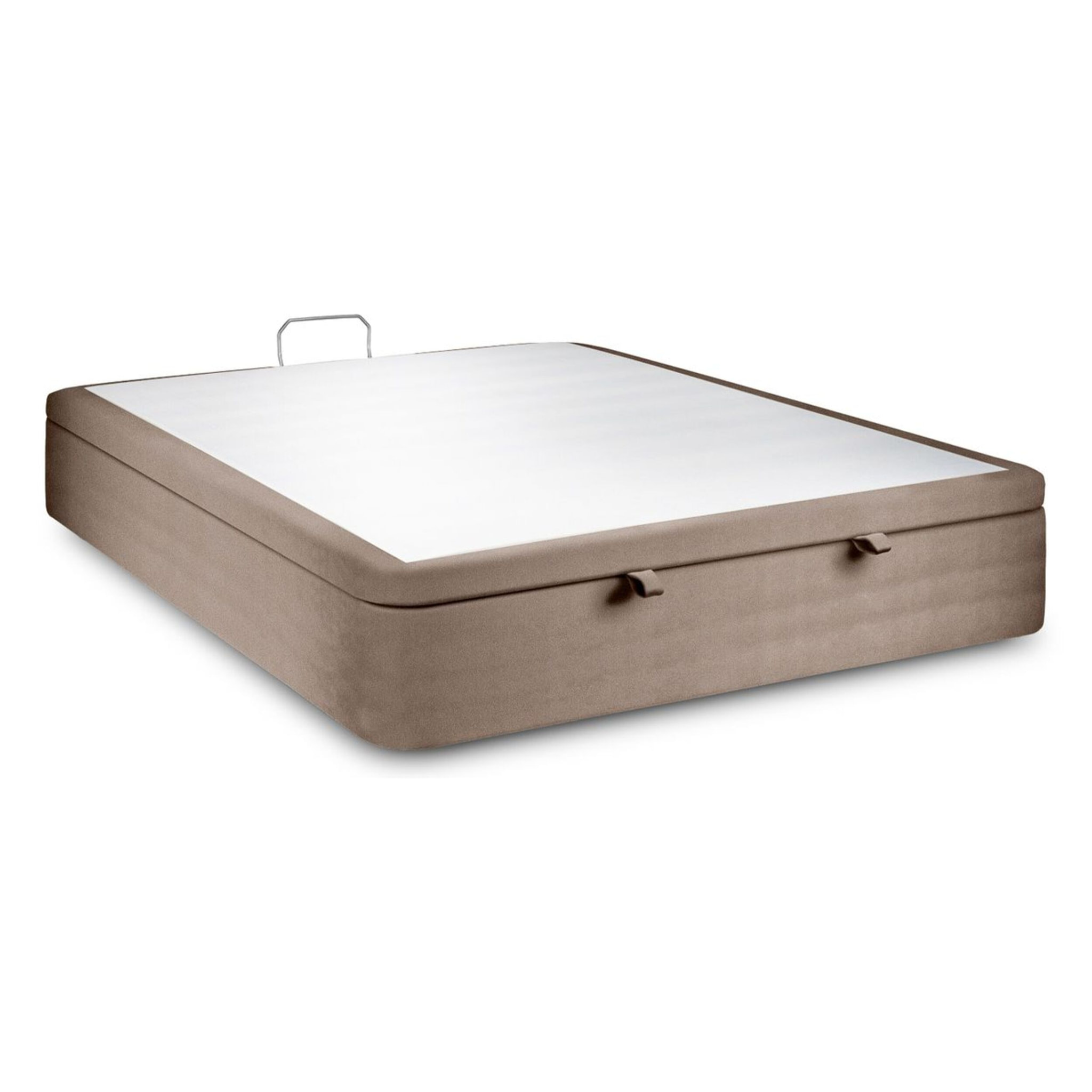 Sommier Coffre en velours chic - Grand coffre et ouverture facile - Montage rapide, adapté à tous les matelas - Hauteur Totale de 39cm - Finition élégante - 2 places