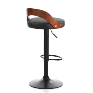 Tomasucci Ensemble de 2 tabourets RUBEN en bois foncé