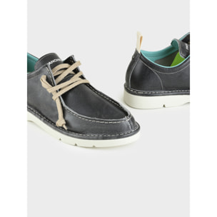 SCARPA ALLACCIATA P19 UOMO IN PELLE CON FINISH AVIATOR NERO