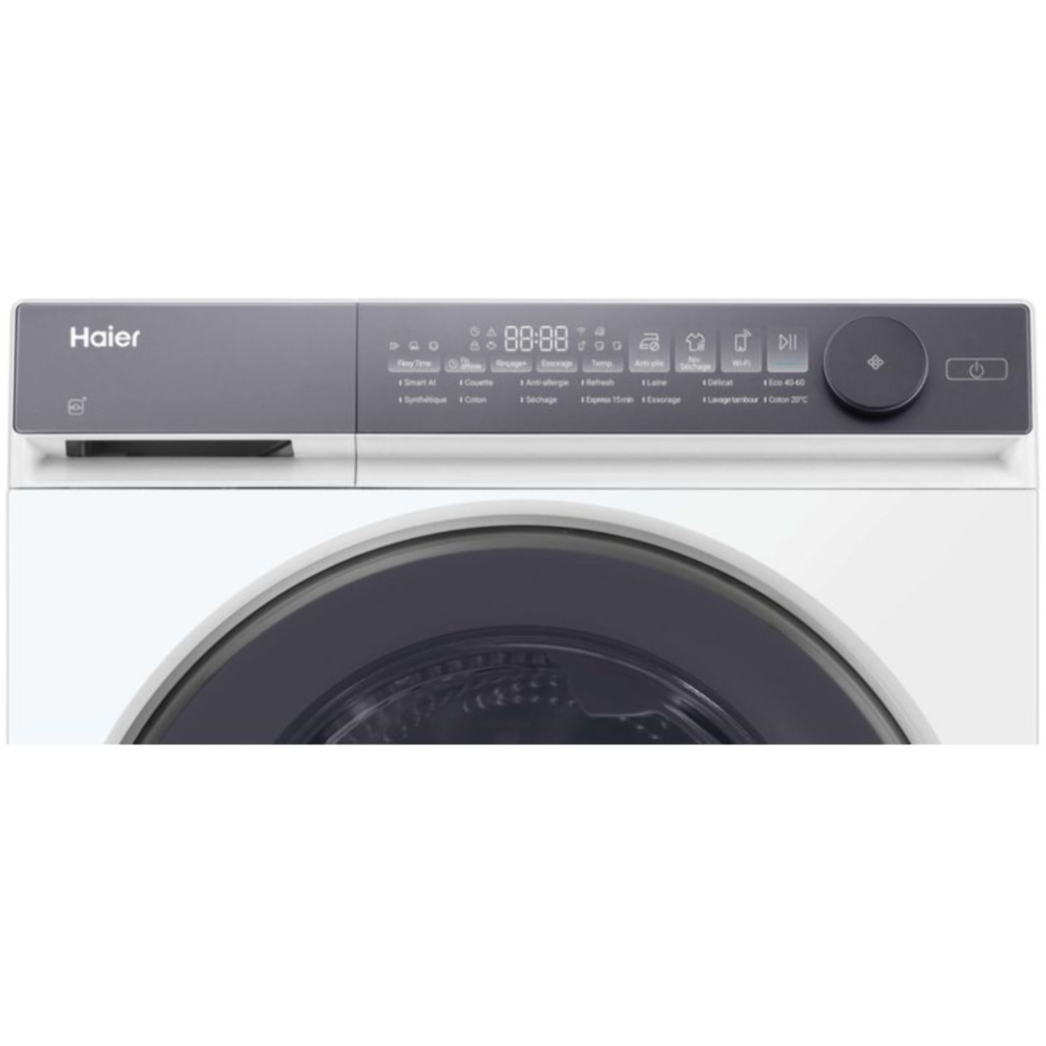Lave linge séchant hublot HAIER HWD80BP14367TUFR - 8/5 kg - 1400 tr/min - Classe D - Moteur Inverter - Connecté