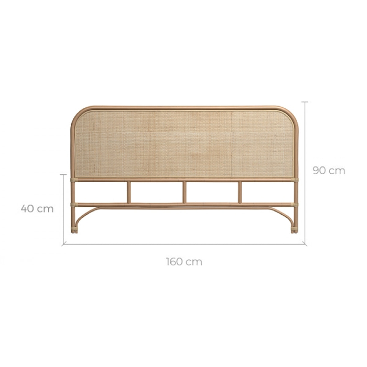 Tête de lit 160 cm en rotin naturel - Grace