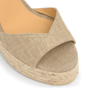 Sandalia Blaudi cuña de yute 11cm doble plataforma