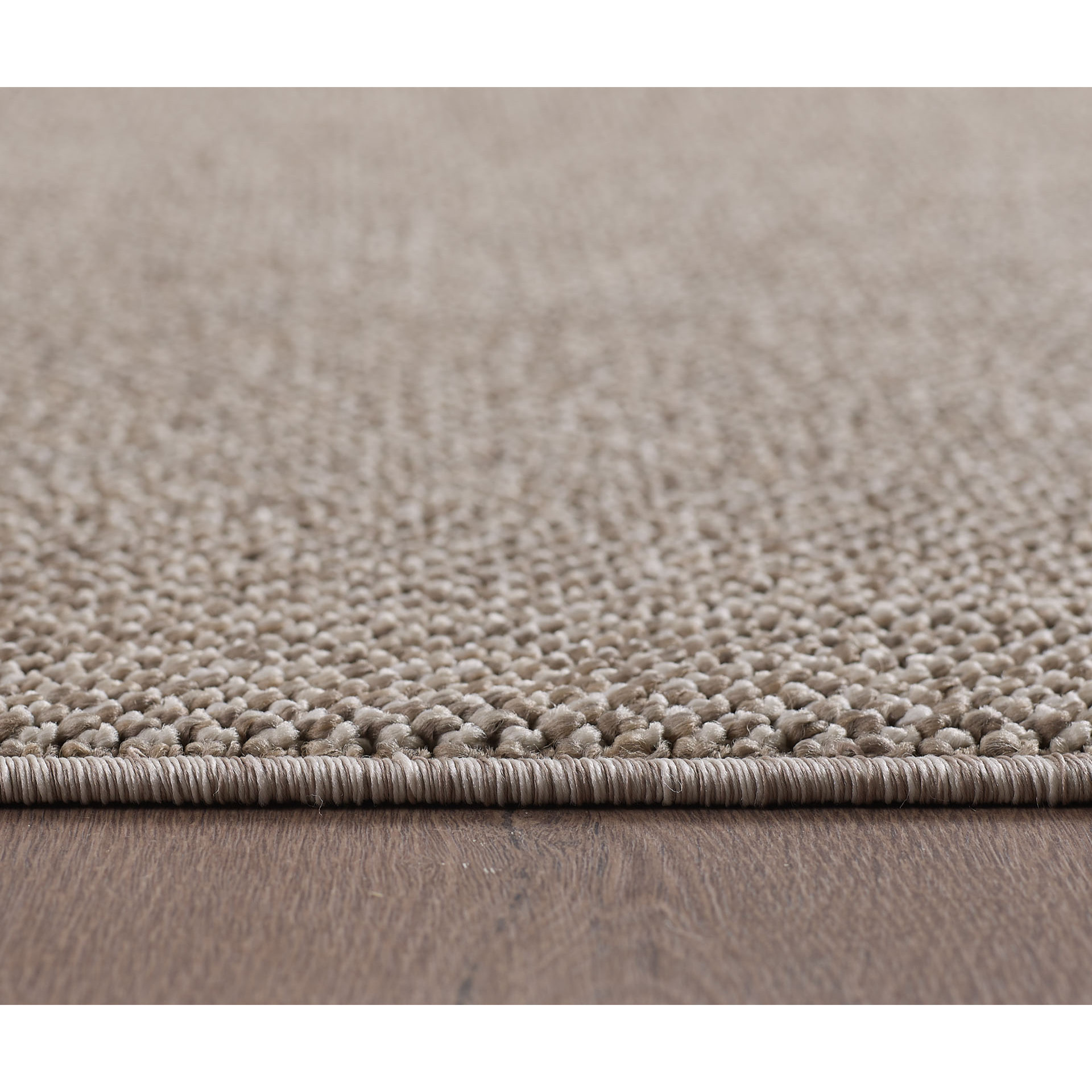 MORELIA - Tapis moderne aspect laine bouclée Marron