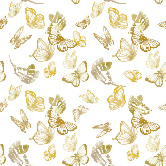 TESS HOME COLLECTION Completo letto matrimoniale Farfalle in Puro Cotone