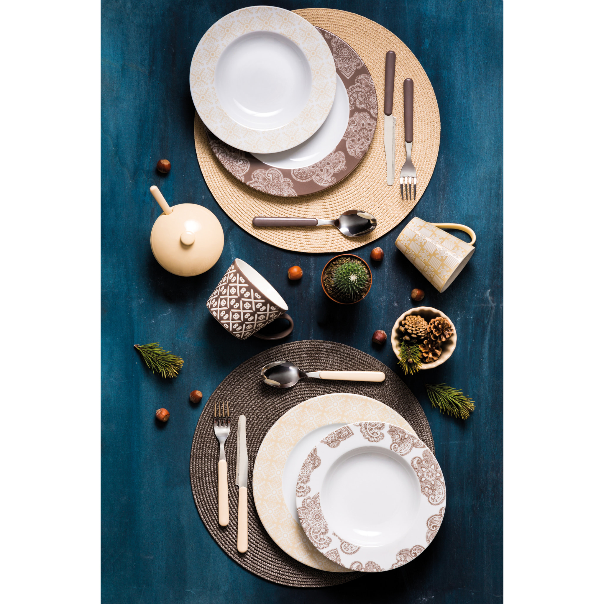 Service 24 couverts Excelsa – Fashion, Acier Crème