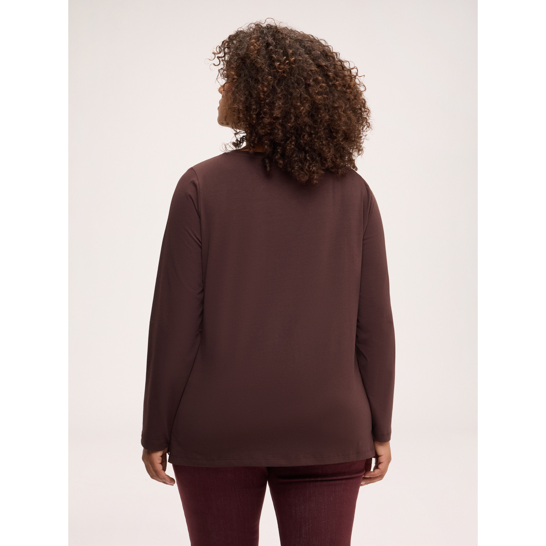 Fiorella Rubino - T-shirt in jersey di cotone Beautiful Time - Marrone