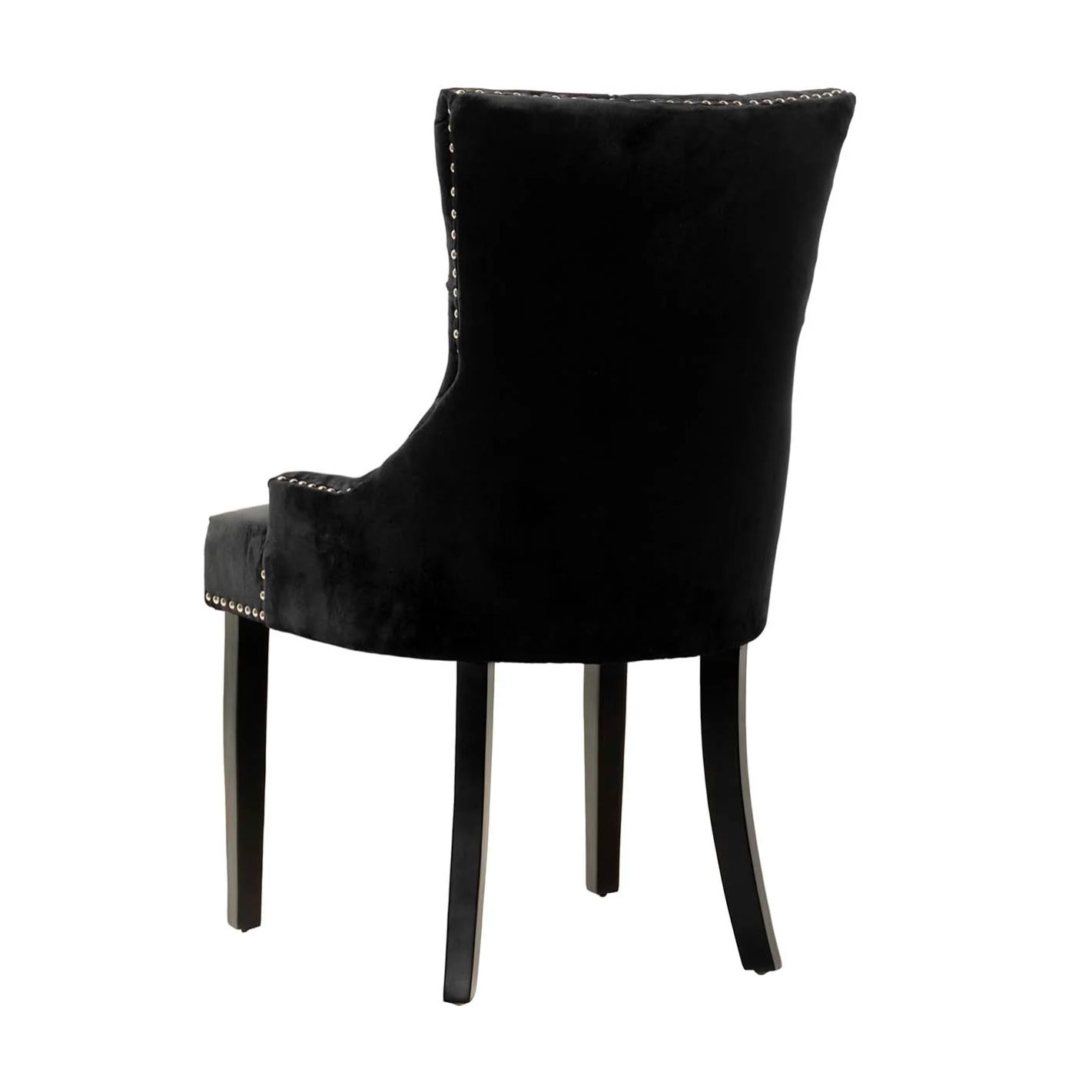 Silla Tachuelas Velvet Negra Harpers 56x62x96cm