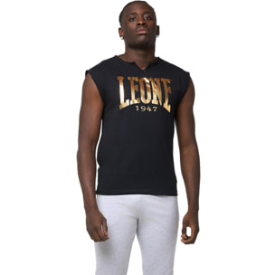 T-shirt smanicata con taglio a vivo da uomo Leone New Gold