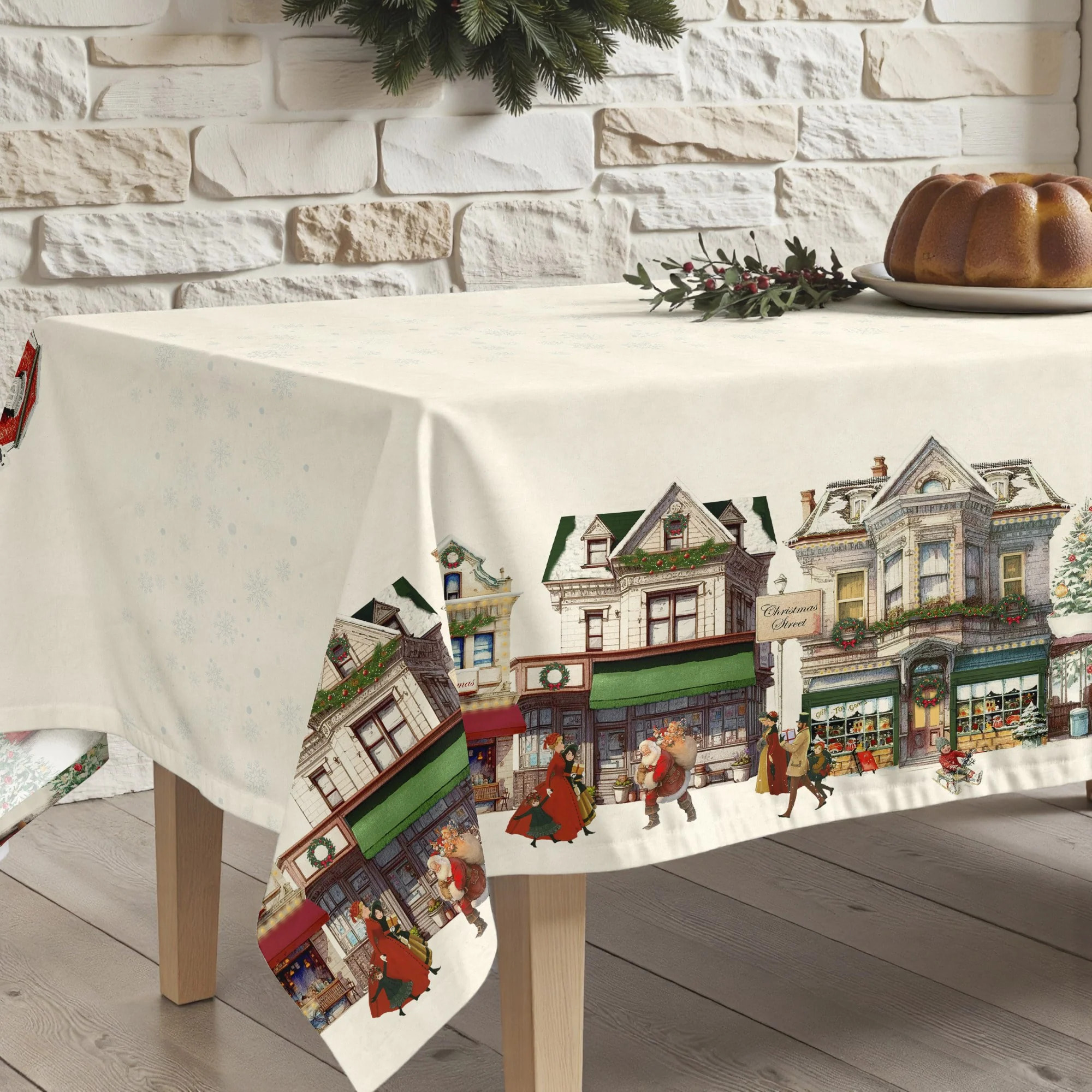 Nappe anti-taches Christmas city 100