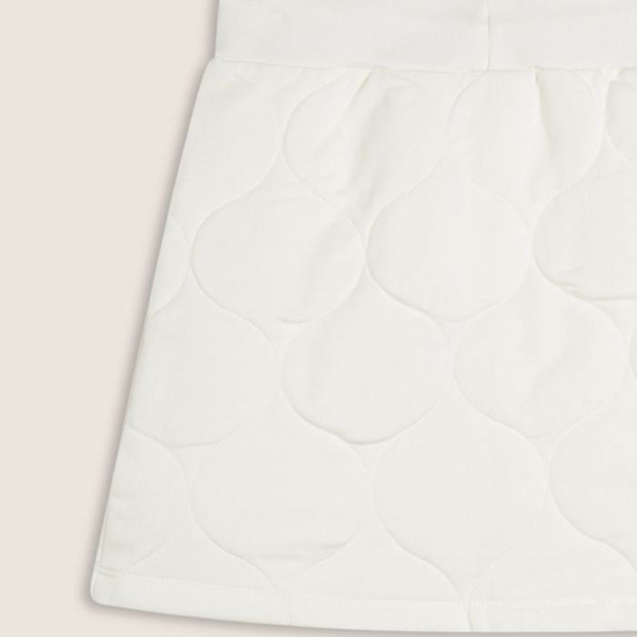 Gonna Bambina a trapezio in cotone texturizzato