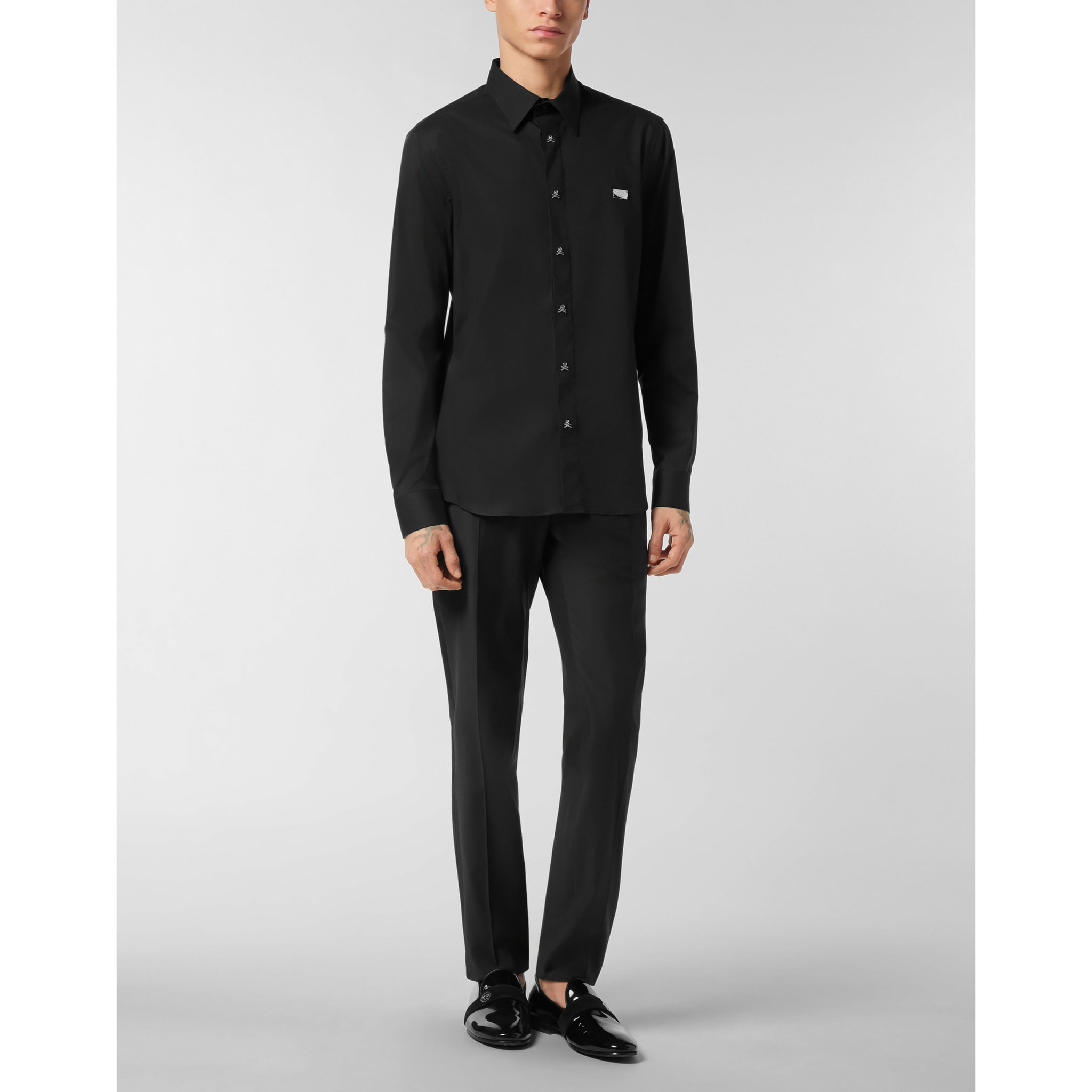 PHILIPP PLEIN Shirt Sugar Daddy Cut LS SKULL