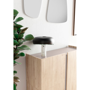 Zapatero Odda melamina roble claro detalle arena 90x95x35 cm