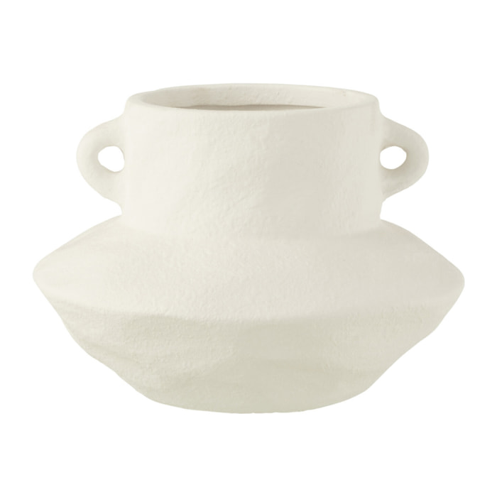 J-Line vase Anse - céramique - blanc - large - Ø 26 cm