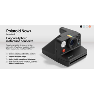 Appareil photo Instantané POLAROID Now+ Generation 3 Black