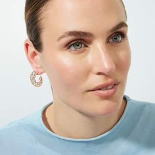 Pendientes Elhan acabado oro rosa 18k