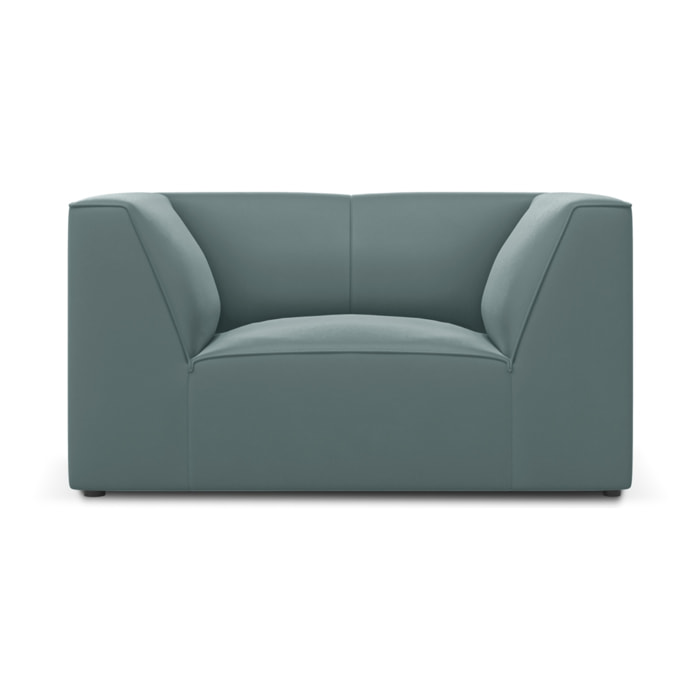 Fauteuil "Charles" en velours menthe