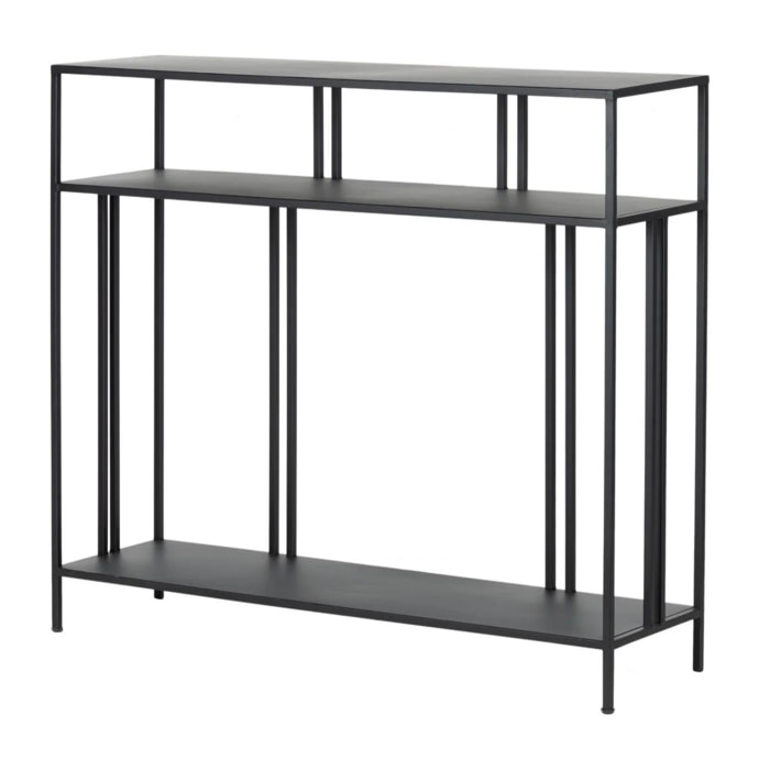 Consola Metal Negro 100x30x90 Cm