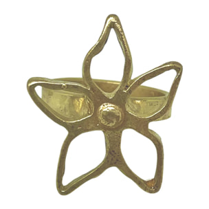 Anillo Irregular Blom dorado chapado latón