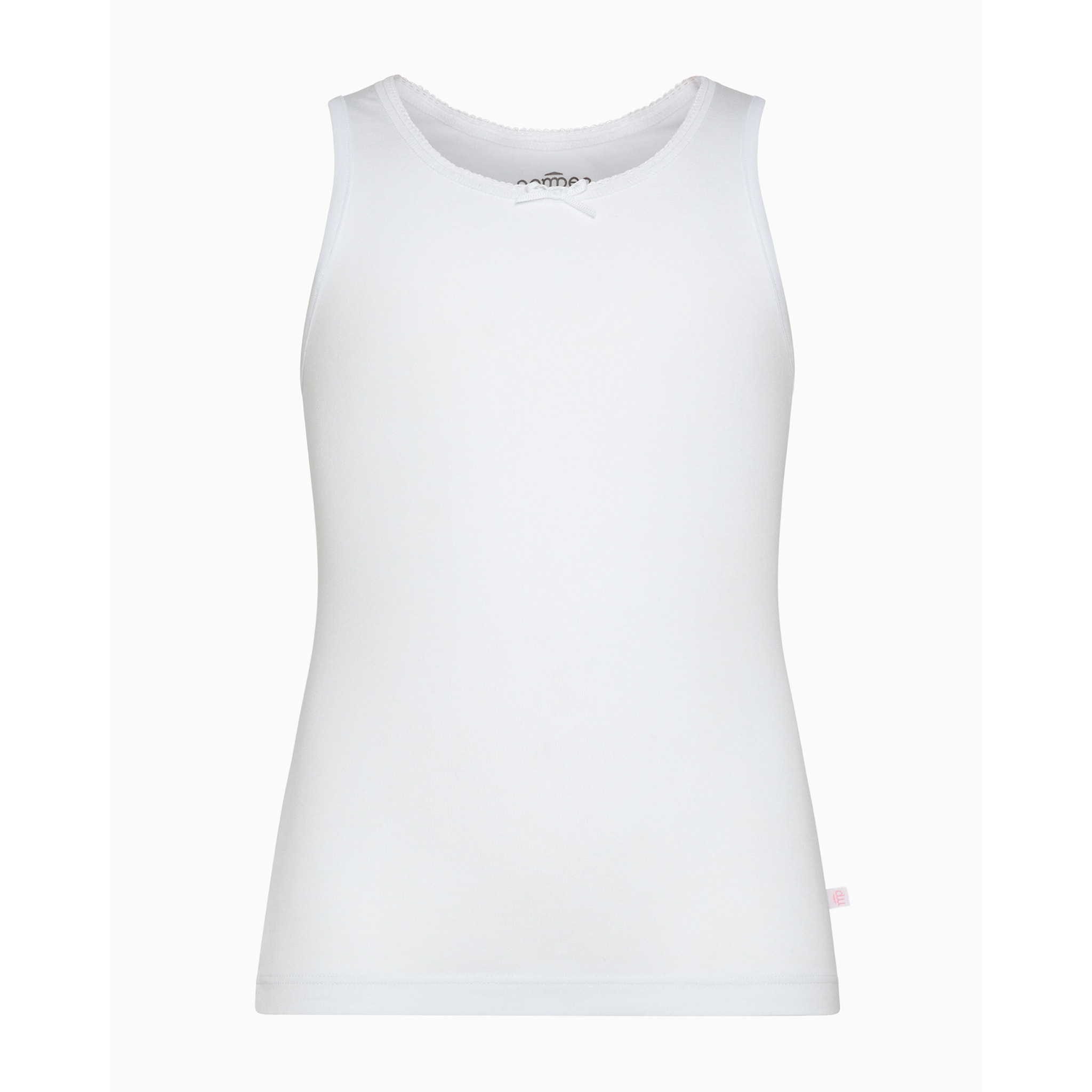 Canotta girocollo a spalla larga bimba in cotone organico