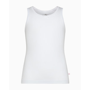 Canotta girocollo a spalla larga bimba in cotone organico