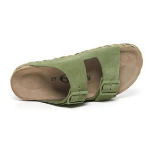 SANDALO CON ZEPPA BILLOWY VERDE