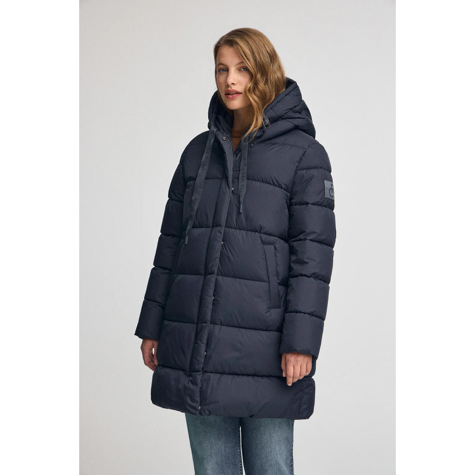 Chaqueta Gaia Reversible azul marino con logo Polo Club