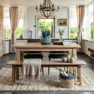 Banc 150 cm en bois recyclé SALERNE