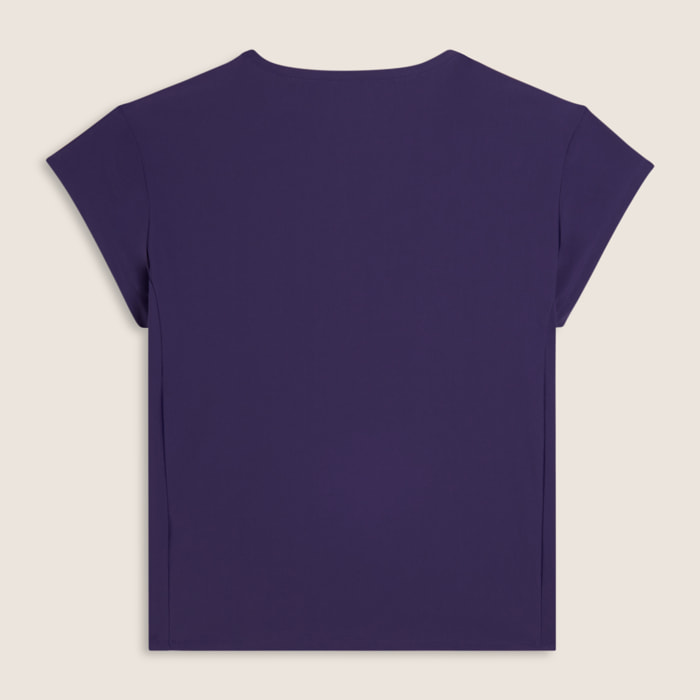 T-shirt tecnica con maniche ad aletta e profili a contrasto