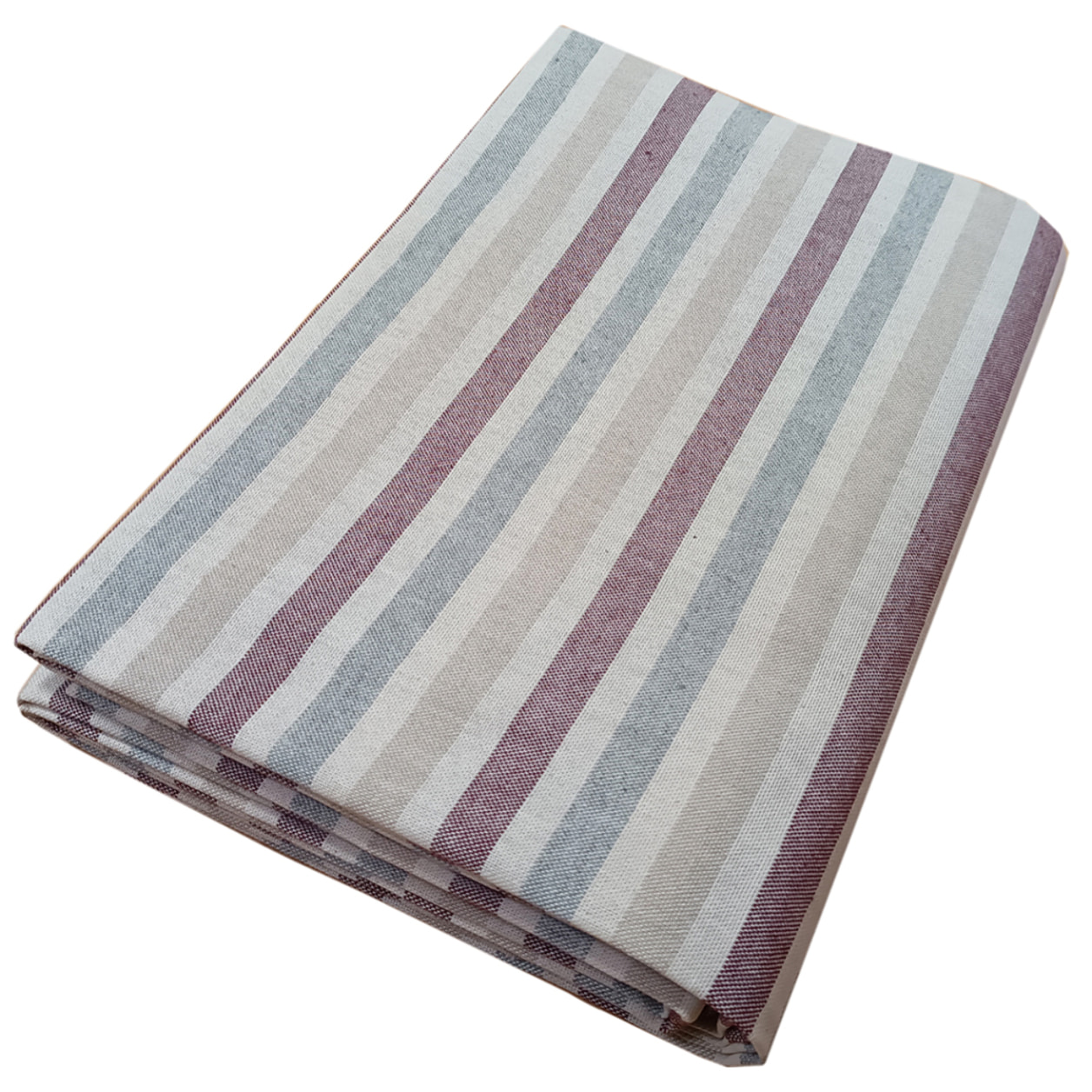 Copriletto copritutto tinto in filo tricolore bordeaux 100% cotone riciclato