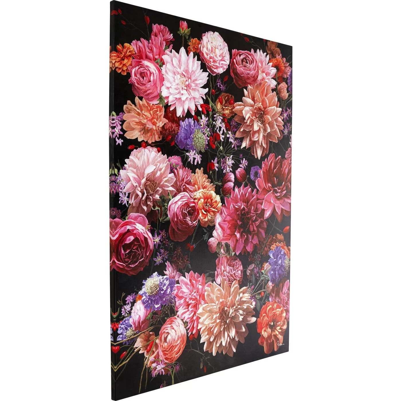 Tableau Touched bouquet de fleurs roses 140x200cm Kare Design