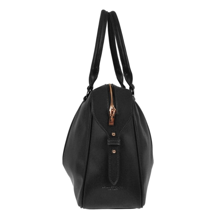 JOSIE Borsa donna con tracolla Romeo Gigli Milano con piega centrale nero