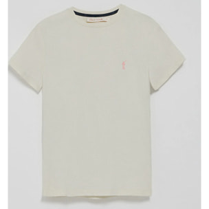 Maglietta grigio chiaro a girocollo e ricamo Rigby Go