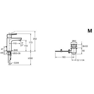 Mitigeur lavabo M July+ chrome