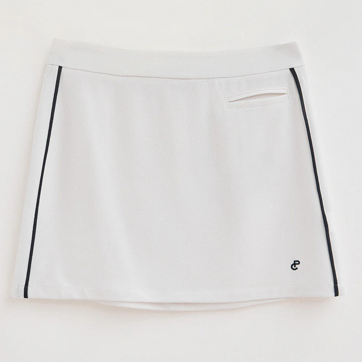 Falda blanca June con monograma bordado