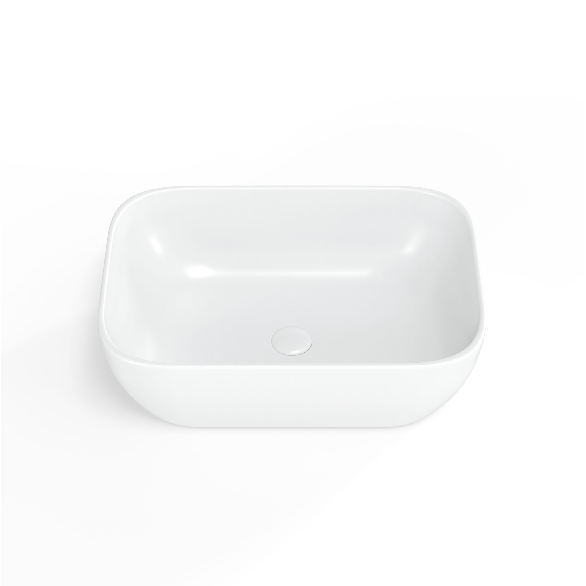 Vasque à poser 45,5 x 32,5 x 13,5 cm sans trop-plein blanc mat Infinitio (SATINF4532M)