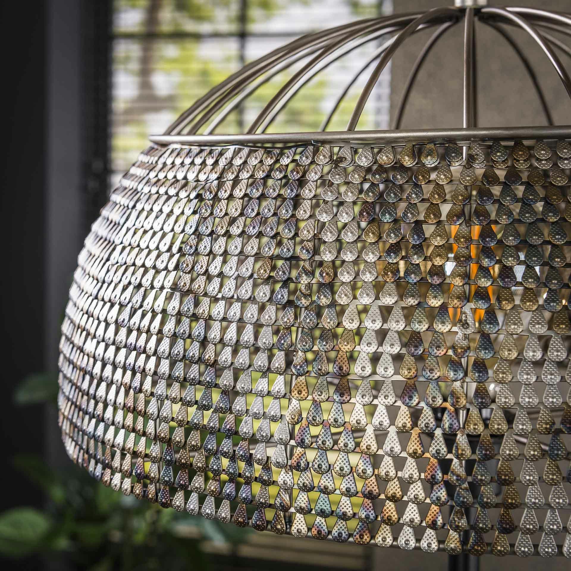 Lampadaire de salon avec abat-jour effet maille TRIBECA