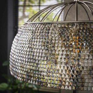 Lampadaire de salon avec abat-jour effet maille TRIBECA