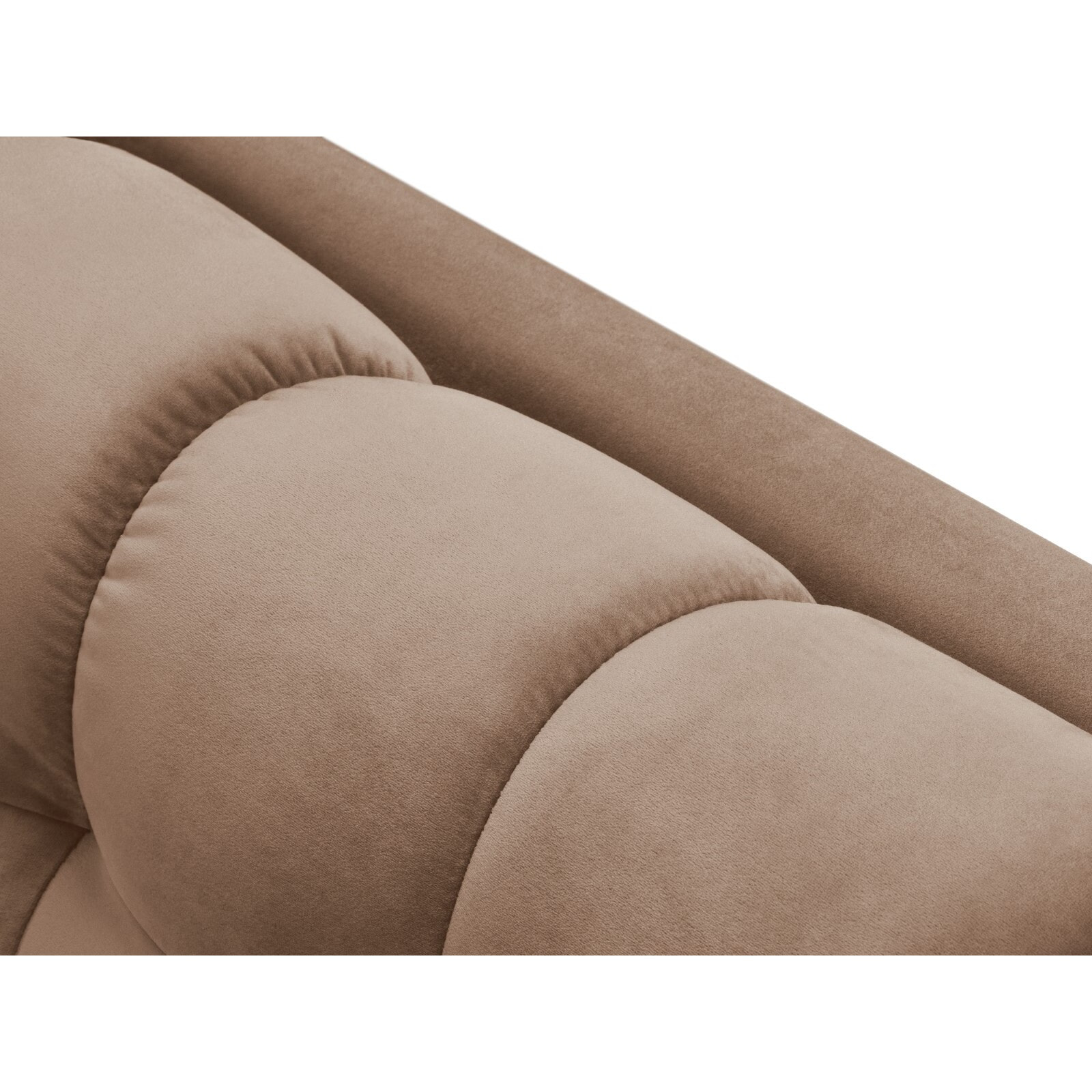 Méridienne gauche "Bali" en velours beige