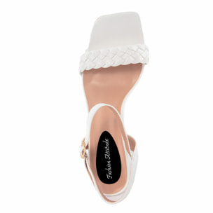 Sandali con tacco Donna colore Bianco