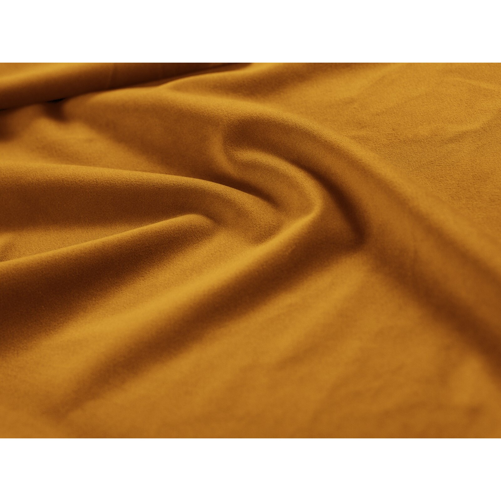 Méridienne droite "Bali" en velours jaune