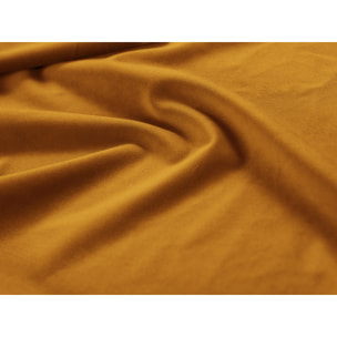 Méridienne droite "Bali" en velours jaune