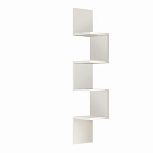 Mensola Dmencacc, Scaffale, Ripiano a muro, Scaffalatura multiuso, 22x22h117 cm, Bianco