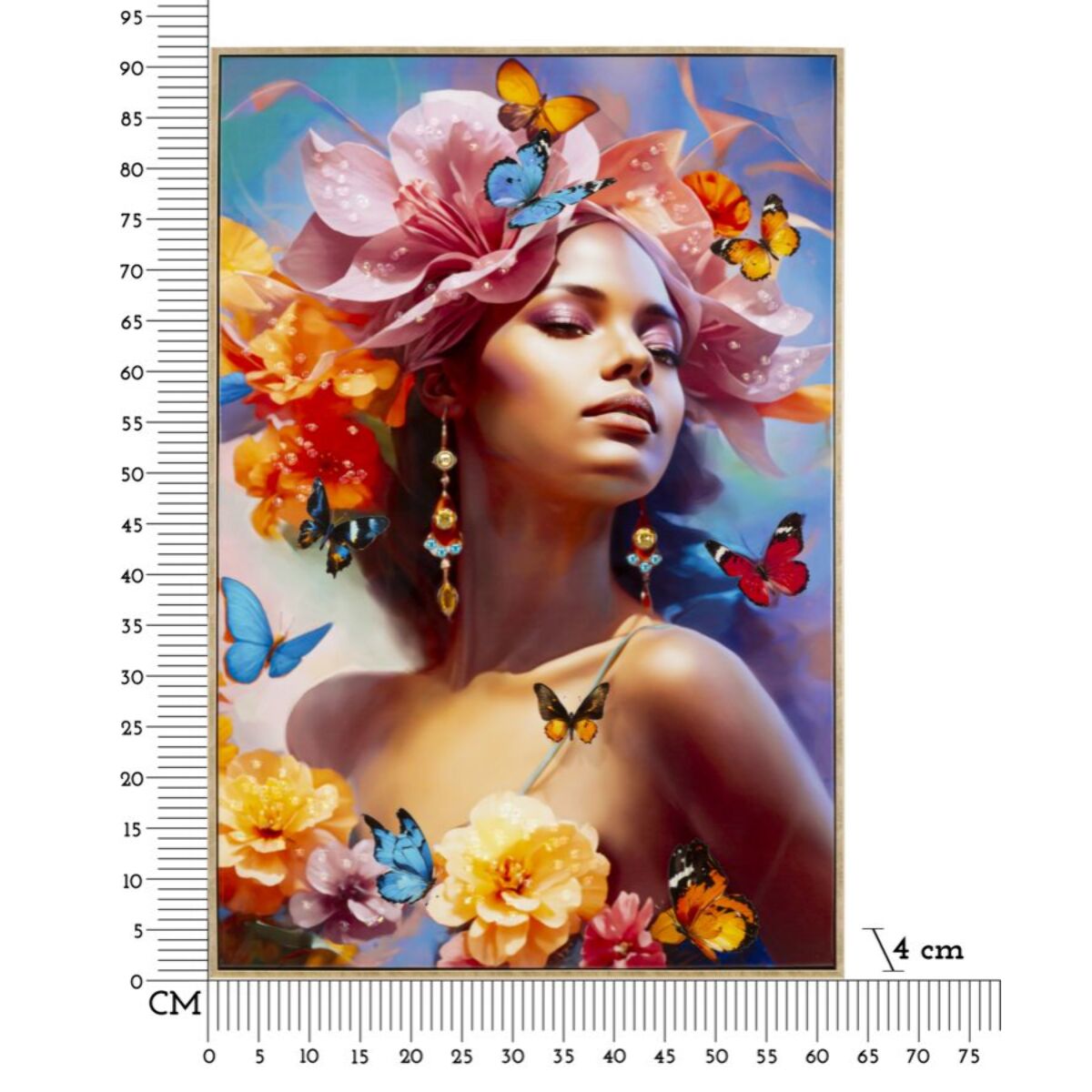 DIPINTO SU TELA LACCATO MARTY C/CORNICE -B- CM 62X4X92