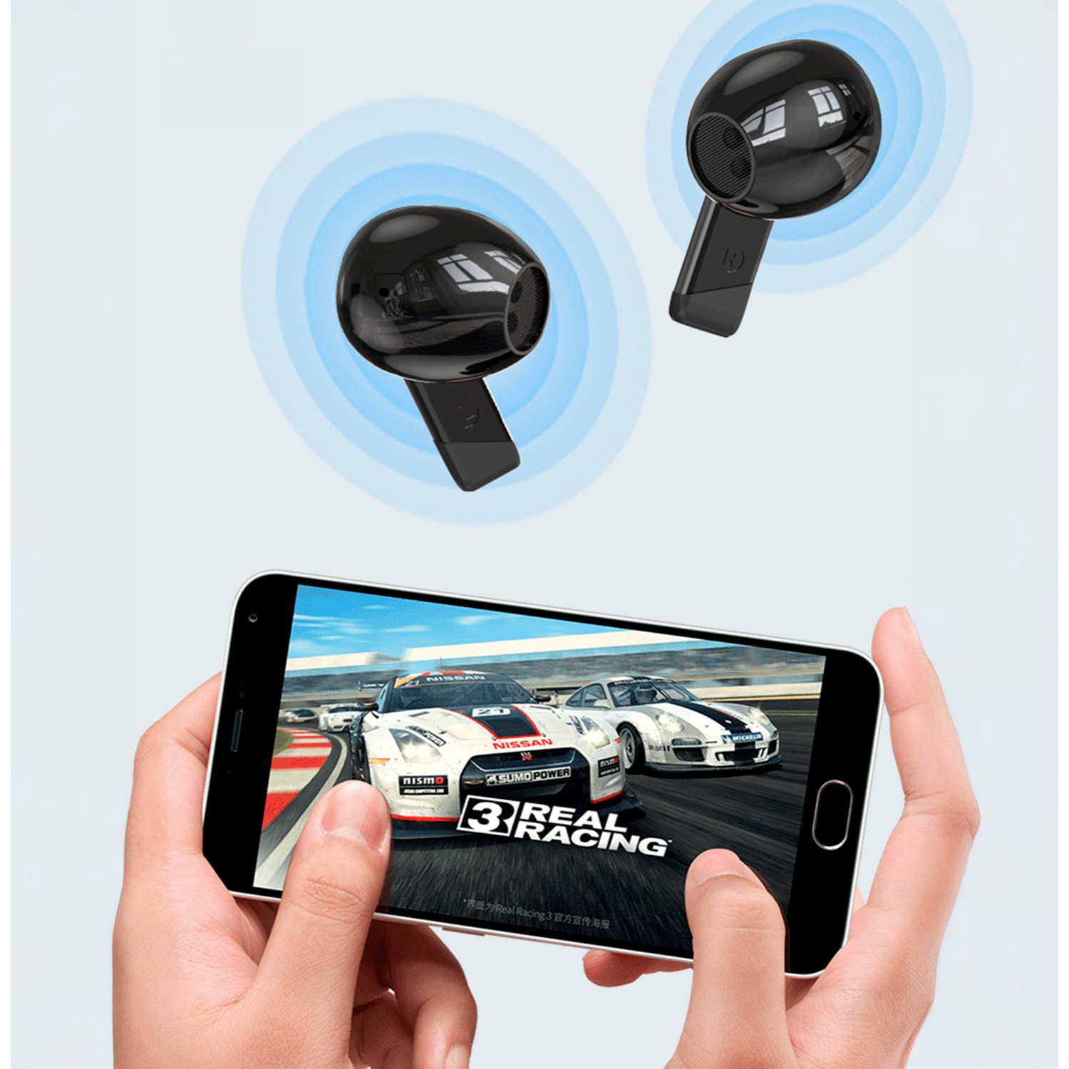 Cuffie TWS L12S Bluetooth 5.1. Controllo tattile. Base di ricarica 200mAh + 35mAh.