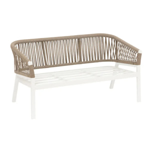 Canapé de jardin "Oriengo" 2 places taupe & blanc